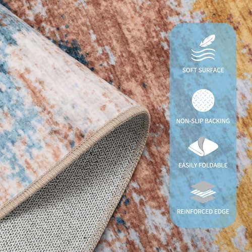 GarveeHome Abstract Area Rugs 5x7 Ultra-Soft Modern Indoor Carpet Yellow