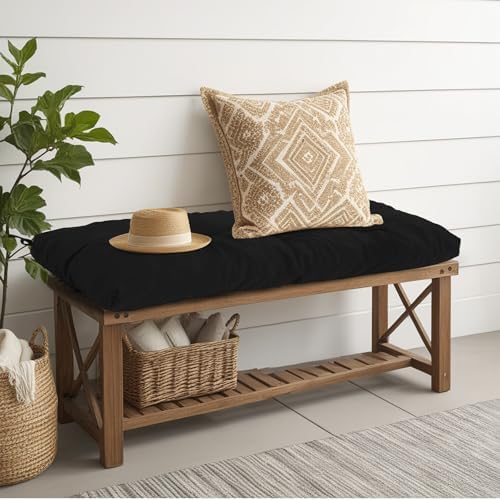 Outdoor Bench Cushion Waterproof, Tufted Bench Seat Cushion