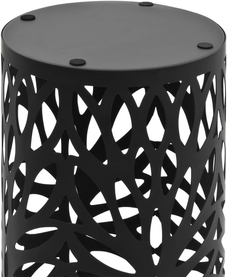 vidaXL Elegant Steel Umbrella Stand in Black - Durable Powder Coated Steel wi...