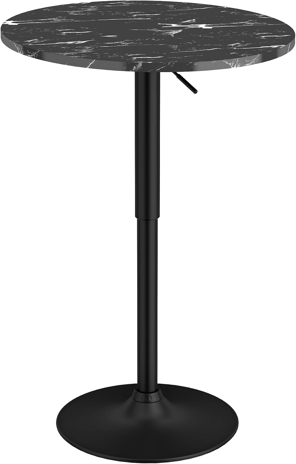 NOBPEINT Round Bar Tables, 360° Swivel Height Adjustable Bistro Pub Table wit...