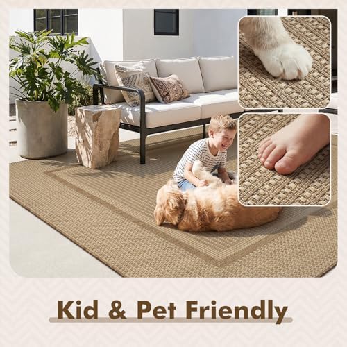 MontVoo-Outdoor Rug-Patio Rug 5x7 ft Polypropylene Indoor Outdoor Rugs Outdoo...