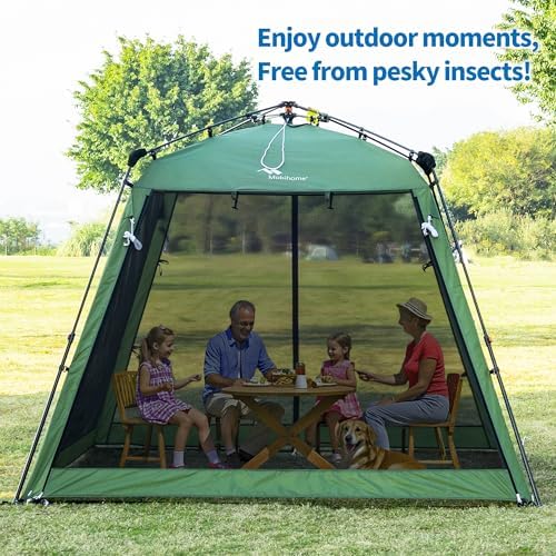Pop Up Screen House Gazebo 8.2'x8.2'x75'' – Instant Portable ...