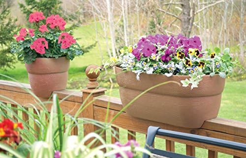 Bloomers Rail Picker Self-Watering Railing Planter Grow Box – 24" Weathe...
