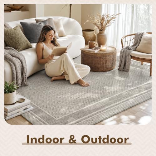 MontVoo-Outdoor Rug-Patio Rug 5x7 ft Polypropylene Indoor Outdoor Rugs Outdoo...