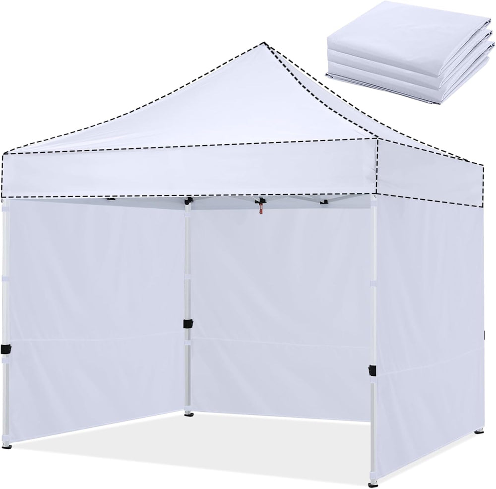 HLong Canopy Tent Sidewall for 10x10 Pop-Up Canopy, 3 Pieces, White