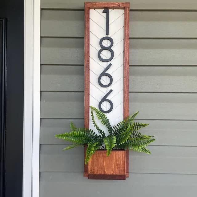 Fairview Customizable Vertical Address Sign Planter for your House, Vertical ...