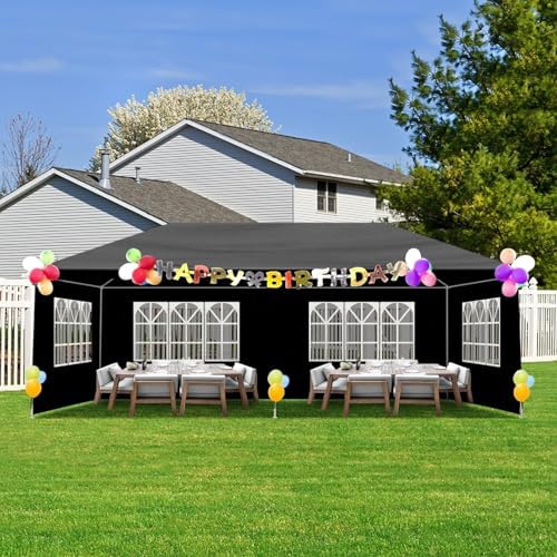 10x20 FT Party Tent, Outdoor Wedding Tents for Parties, Canopy Event Tent wit...