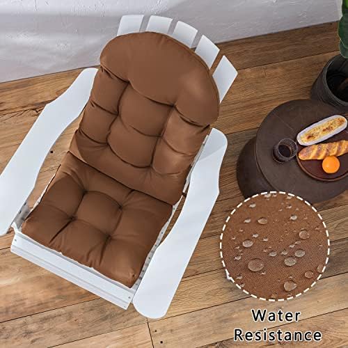 Enipate Weather Resistant Cushions for Adirondack Chair High Back Indoor Outd...