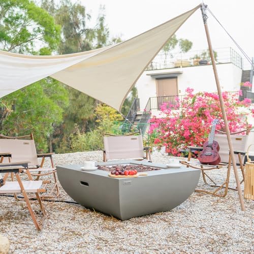 Westport Concrete Fire Pit 34" x 34" Outdoor Patio Firepit Includes...