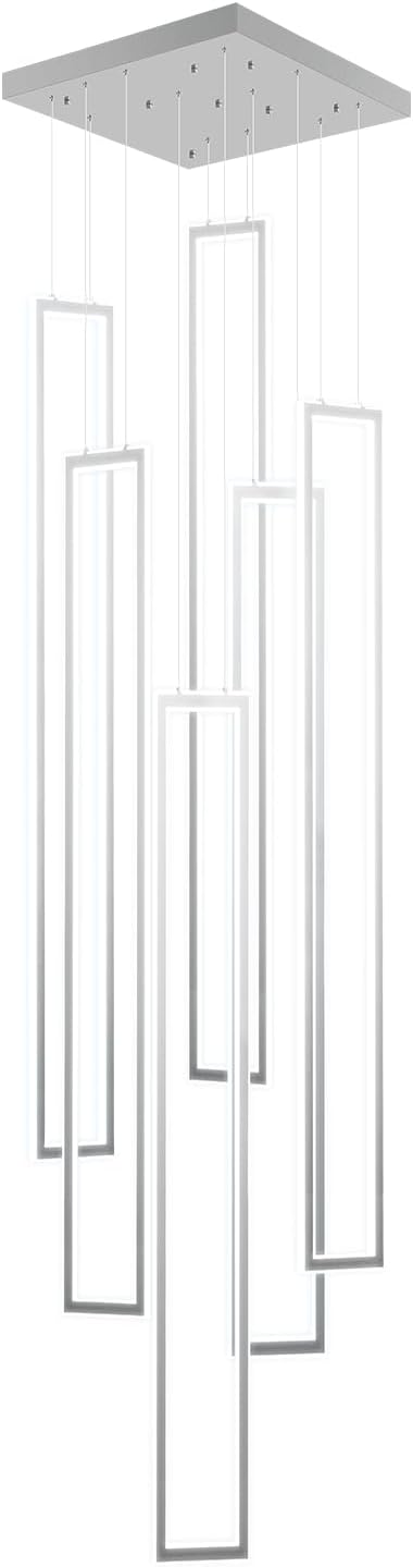 ykolupty Modern Chandeliers for Entryway High Ceiling Large Rectangle Chandel...