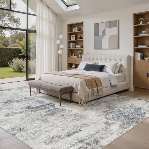DMOYEST 8x10 Area Rug for Living Room Washable Abstract Indoor Carpet