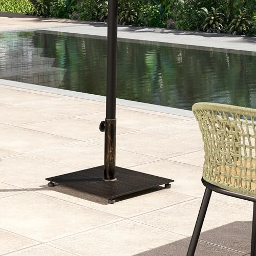 Outsunny Flat Patio Umbrella Base 29 lbs for 1.5"/1.9" Poles Bronze