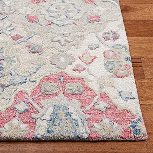 SAFAVIEH Glamour Collection 10' x 14' Ivory/Red GLM622A Handmade Prem...