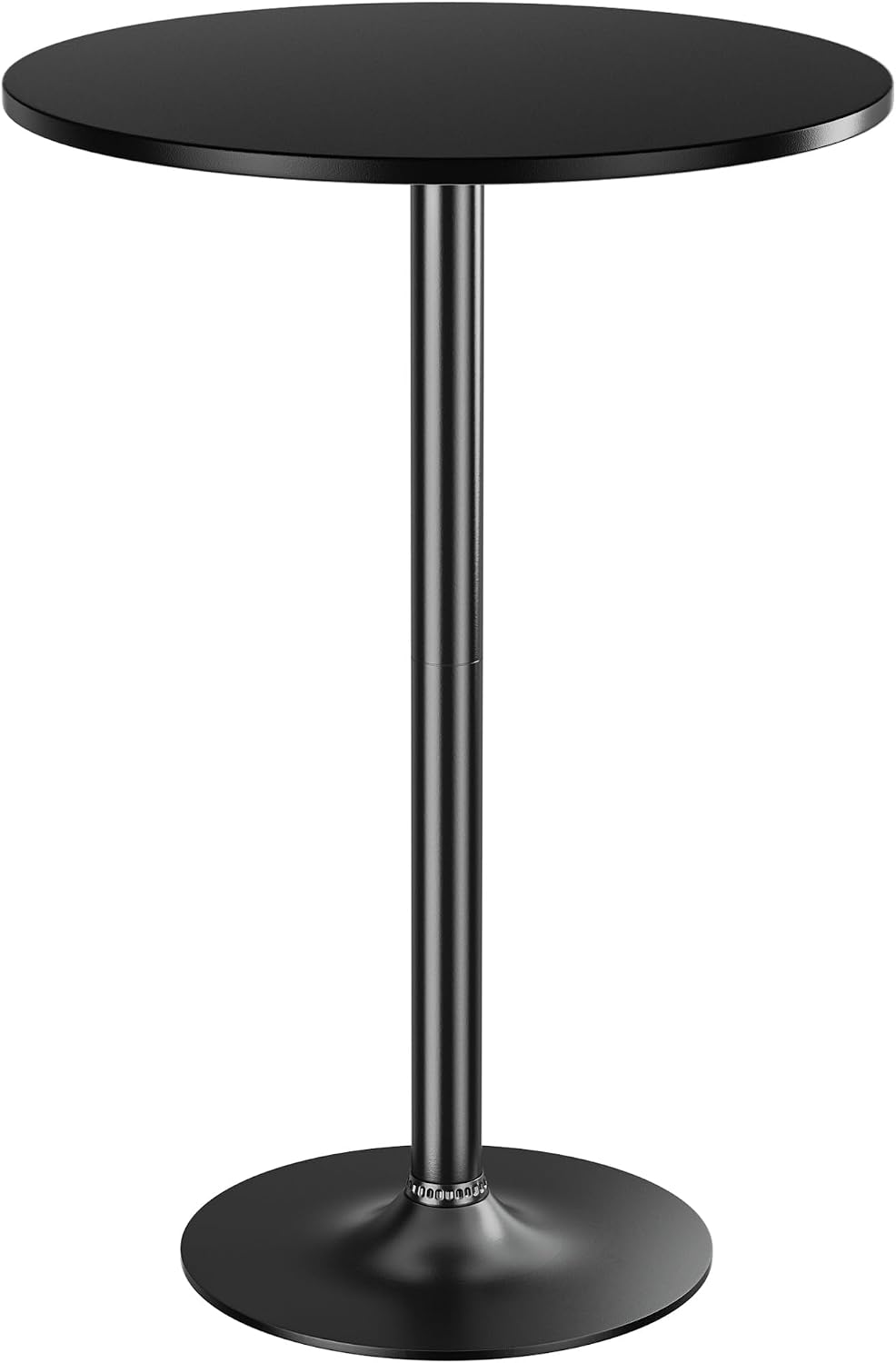 Shahoo Round Bar Table, Cocktail Table with Metal Base & MDF Top, Counter...