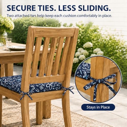Outdoor Chair Cushions, Set of 4, 24"*24"*4", Water Resistant,...