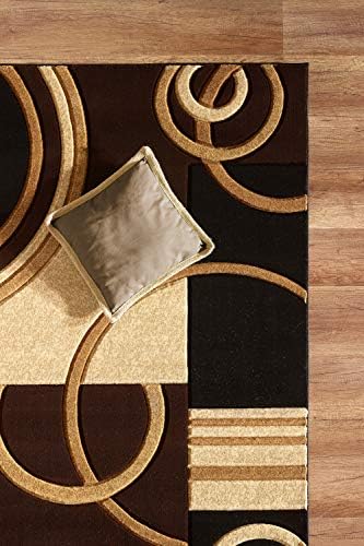 GLORY RUGS Area Rug Modern 2x7 Brown Soft Hand Carved Contemporary Floor Carp...