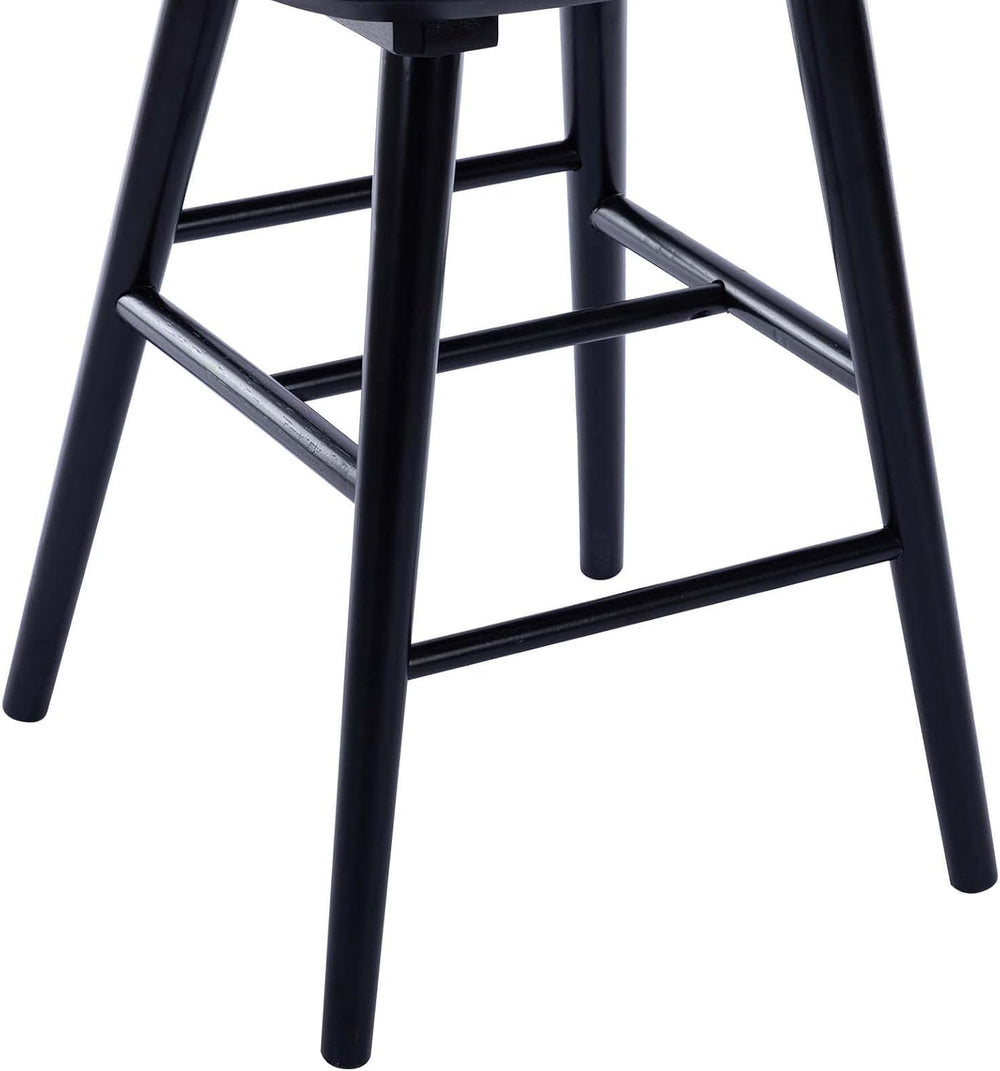DUHOME Wood Bar Stools Set of 2, Farmhouse Counter Stools 24’’ Barstool with ...