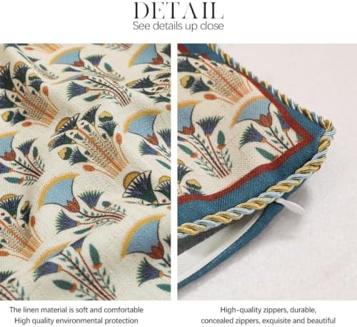 patdrea French Vintage Linen Throw Pillow Cover,12"x28",Set of 2-We...