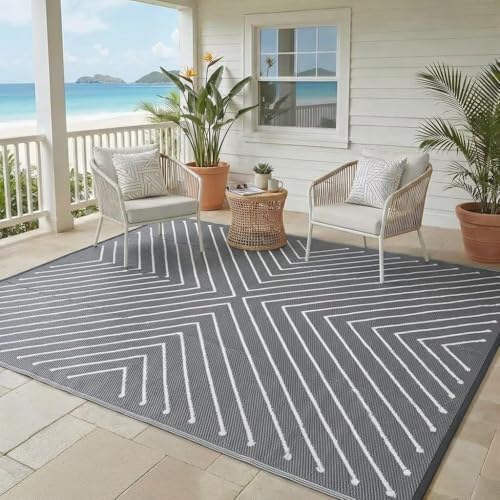 Garvee 8x10 Outdoor Patio Carpet Reversible Waterproof, Large Portable RV Cam...