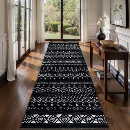 SERISSA 2x10 Washable Non-Slip Boho Runner Rug for Hallway