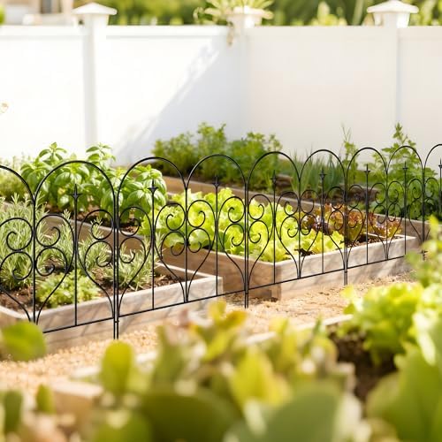 Thealyn Garden Fence 32" x 10ft, 5 Panels, No Digging Metal Barrier