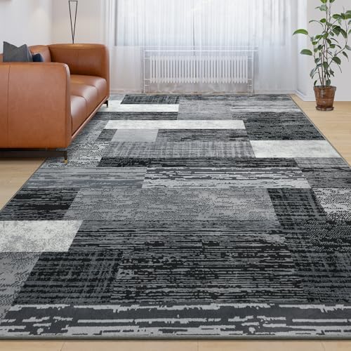 Large Area Rugs, Modern Geometric Patchwork Floor Decor Rockwood Collection