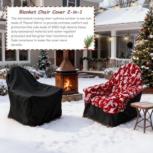 Blanket for Adirondack Chair,Waterproof Full Coverage Adirondack Chair Covers...