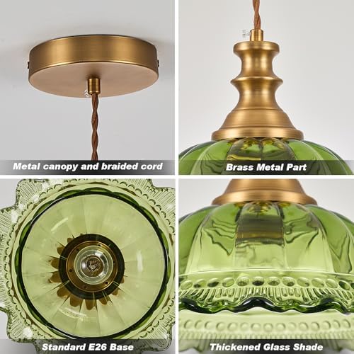 HDDFL Glass Pendant Lights Modern Pendant Lighting Fixtures Hanging Lamp for ...