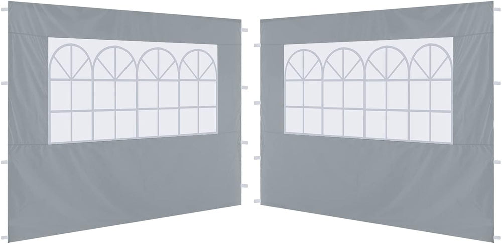 ABCCANOY 2 Packs of 10X10 Canopy Sidewalls with Church, Gray