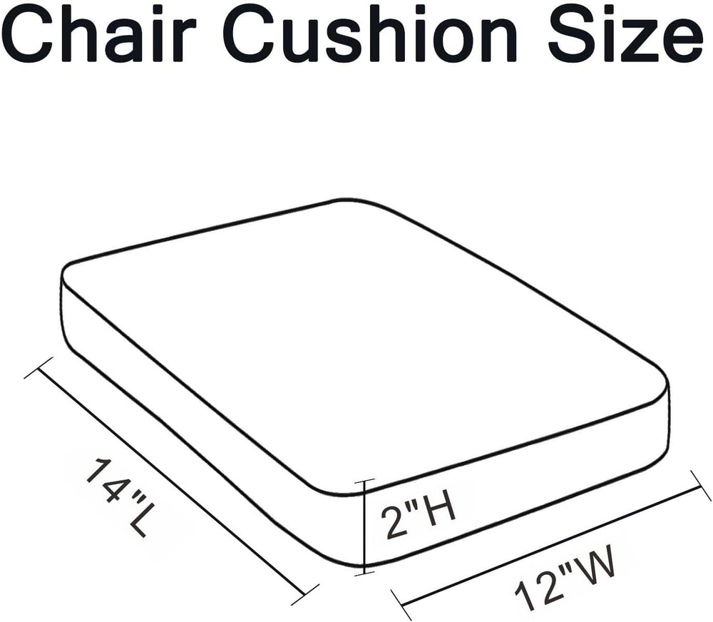 Bar Stool Cushions 14x12 inch, Non-Slip Dining Chair Cushion with Straps, Wat...