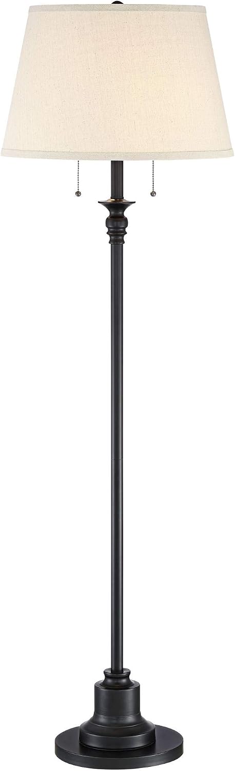 Possini Euro Design Spenser 58" Tall Oiled Bronze Traditional Floor Lamp