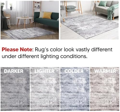 Keen Home Design Abstract Non-Shedding Area Rug, Soft Thick Pile, 5x8