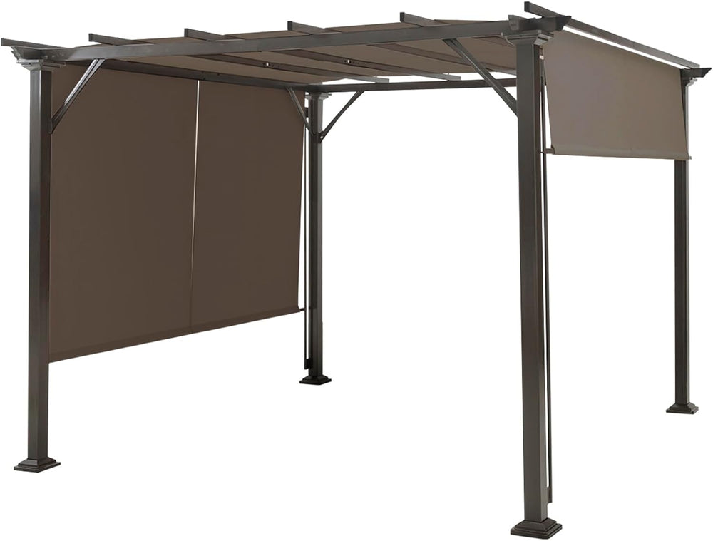 Tangkula 2 Pieces 16x4 Ft Universal Canopy Cover, Outdoor Pergola Roof Top Co...