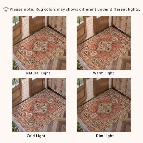 Tangsoo Boho Runner Rug, 2x6 Washable Runner Rugs for Hallways, Non Slip