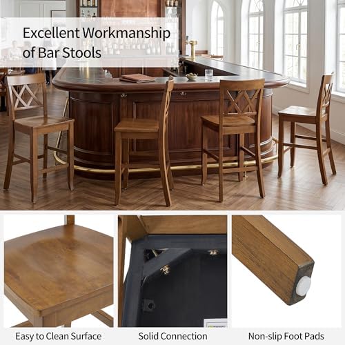 DUHOME Counter Height Bar Stools Set of 2, 24" H