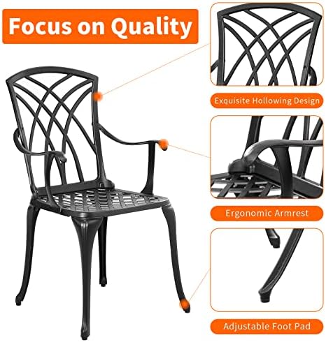 Bistro Set 3 Piece Outdoor,Cast Aluminum Outdoor Bistro Set,All Weather Bistr...