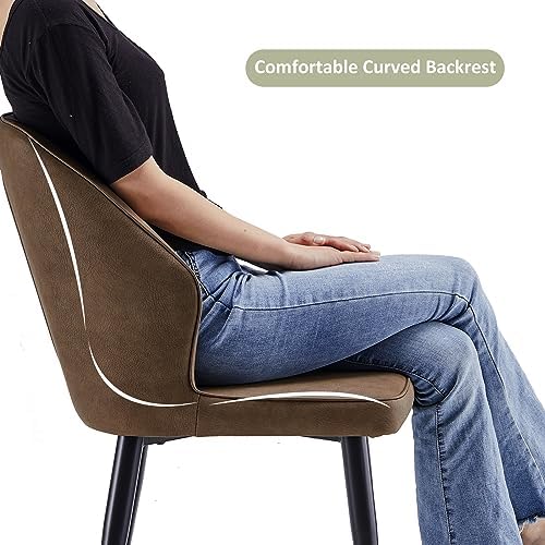 TUKAILAi Modern Dining Chairs Set of 6, Faux Leather Upholstered Kitchen Chai...