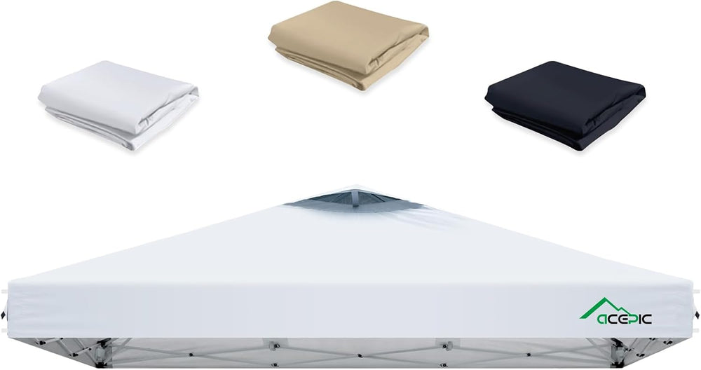 ACEPIC 10x10 Canopy Replacement Top with Air Vent(White,Top Only)