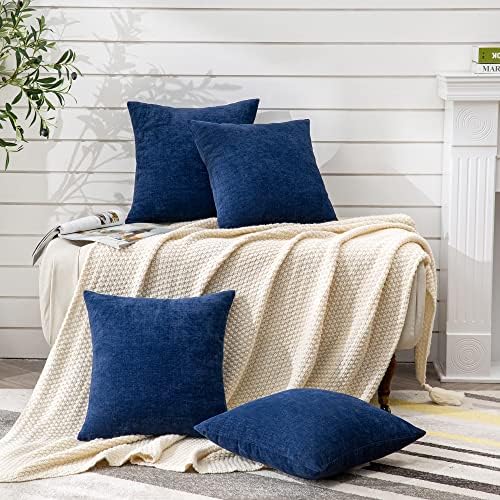 GAWAMAY Decorative Square Throw Pillow Covers 18"x18" Inch Set of 4...