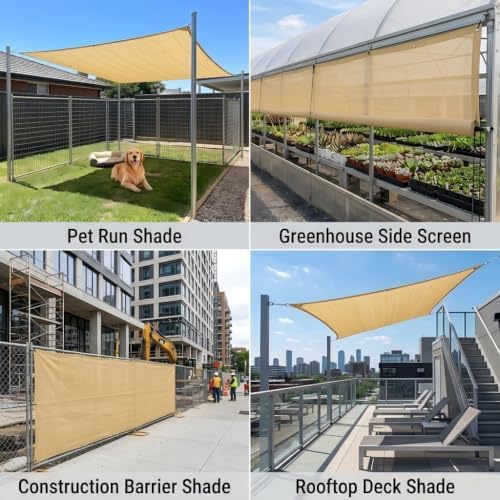 90% Sun Shade Cloth 8x25FT Heavy Duty Shade Cover Grommets
