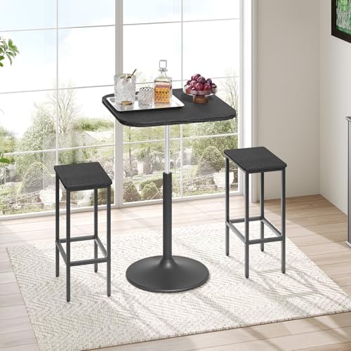 MAHANCRIS Bar Table, Height-Adjustable Pub Table 26.8-36.2 Inches, Cocktail T...