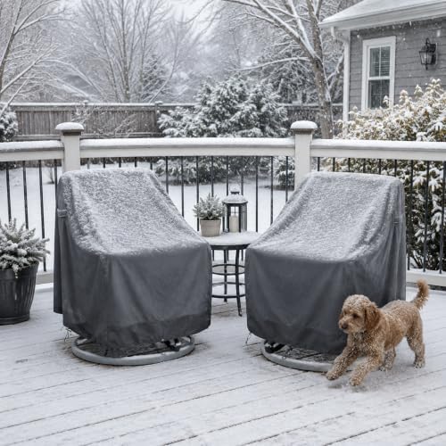 Outdoor Swivel Lounge Chair Cover 2 Pack, Waterproof Patio Chair Cover