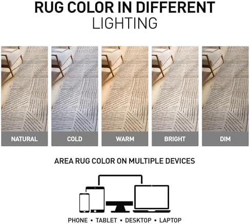 Rugshop Modern High-Low Patchwork Geometric Area Rug Cream 7'10" x 1...