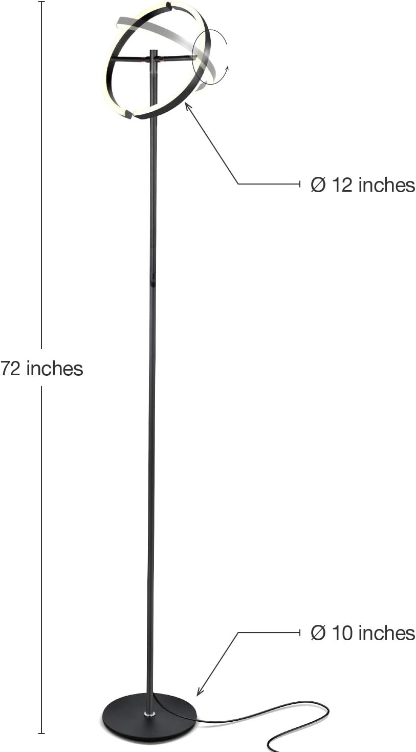 Brightech Halo Split Modern Bright LED Torchiere Floor Lamp for Offices - Dim...