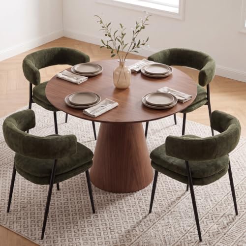 EALSON Upholstered Dining Chairs Set of 6 Modern Fabric Dining Room Chairs wi...