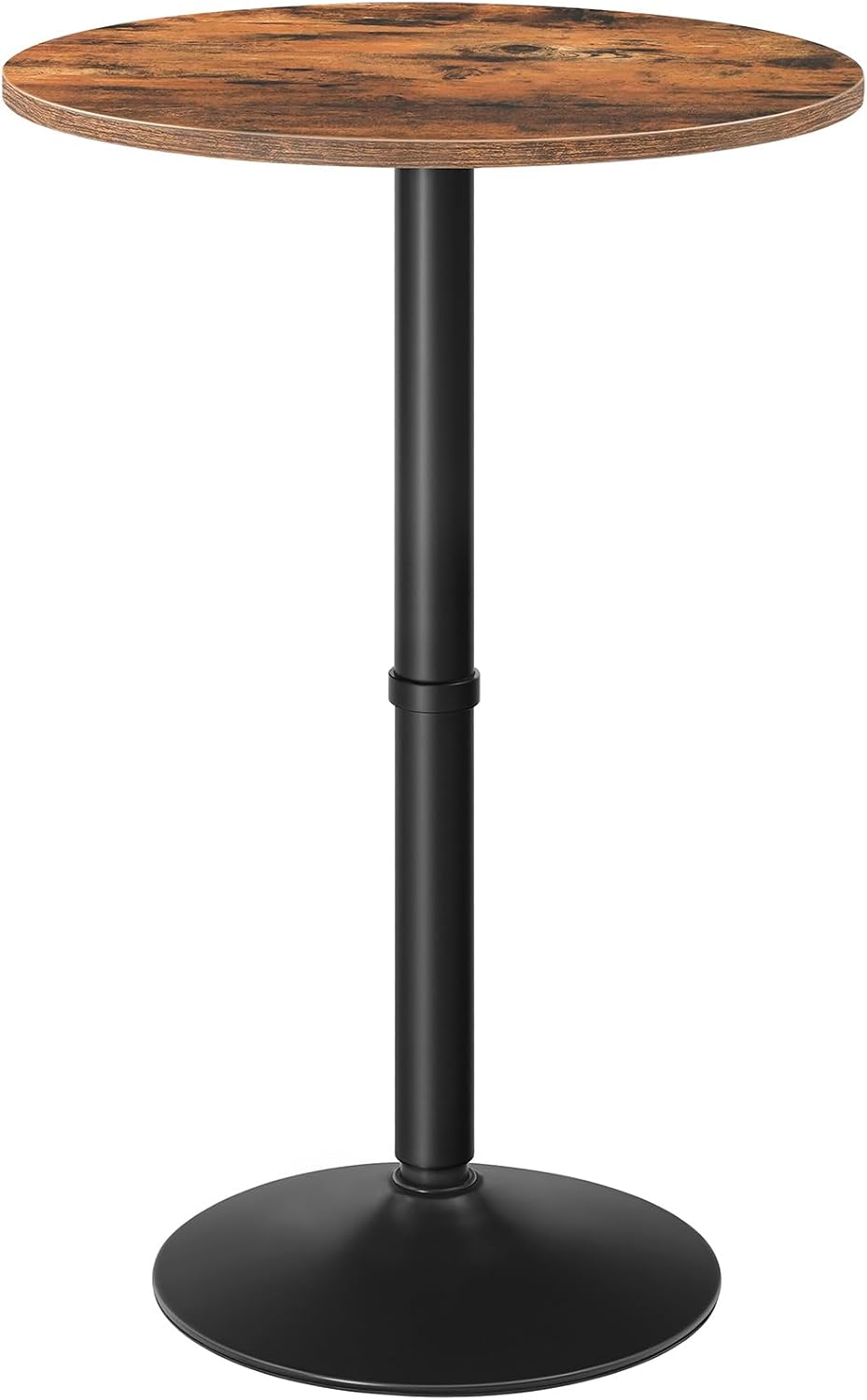 HOOBRO Round Bar Table, 35" Tall Pub Table, Cocktail Table with Base for...