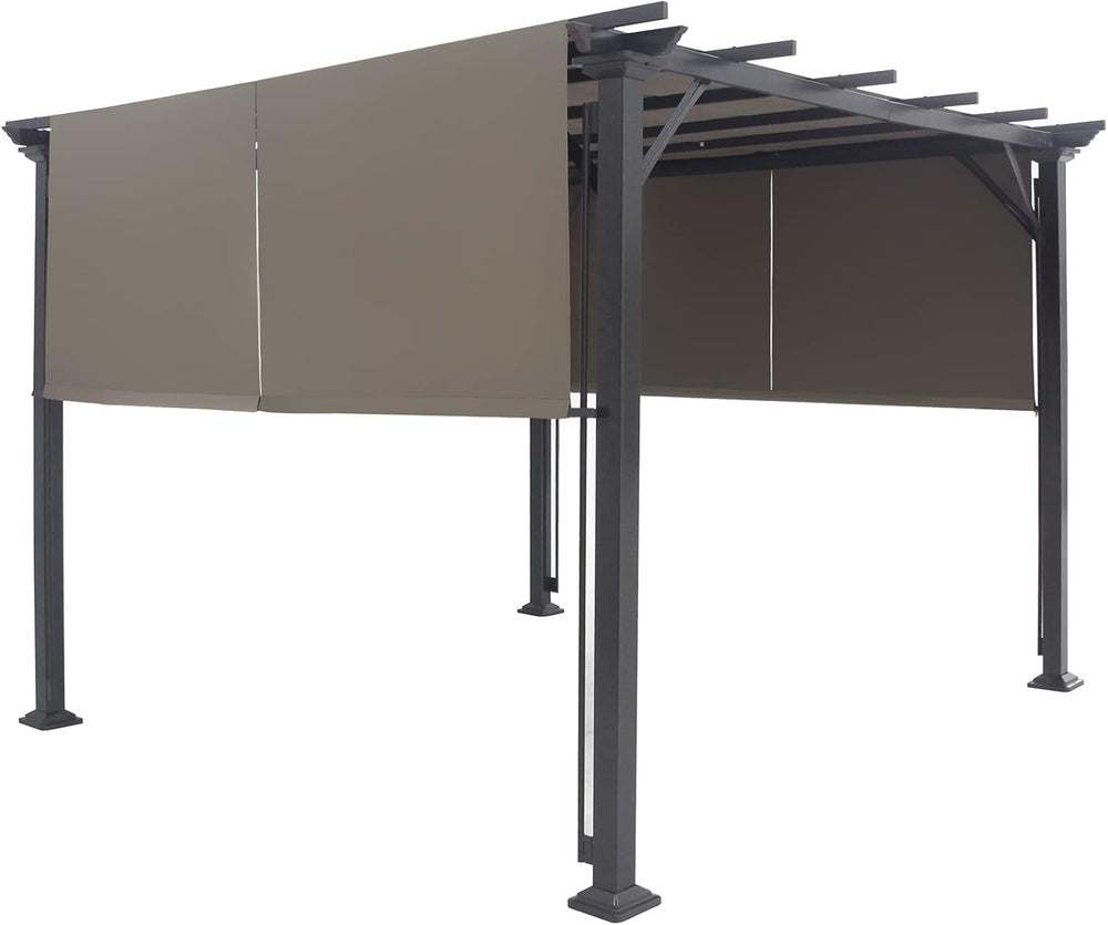 Tangkula 2 Pieces 16x4 Ft Universal Canopy Cover, Outdoor Pergola Roof Top Co...
