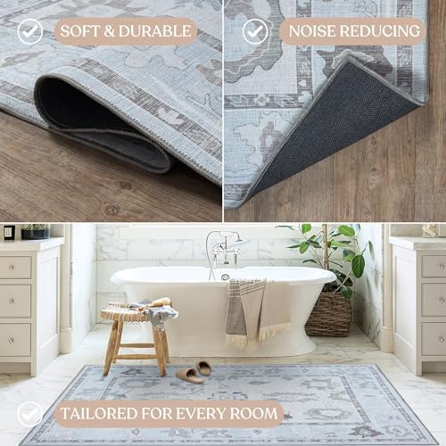 Fame Living Cream Beige Oushak Rug, Modern, Vintage, Turkish, Eclectic, Flora...