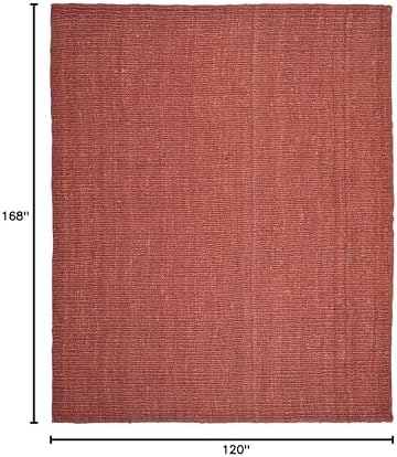 SAFAVIEH Area Rug 10x14 - Natural Fiber Collection - Large - Rust, Handmade J...