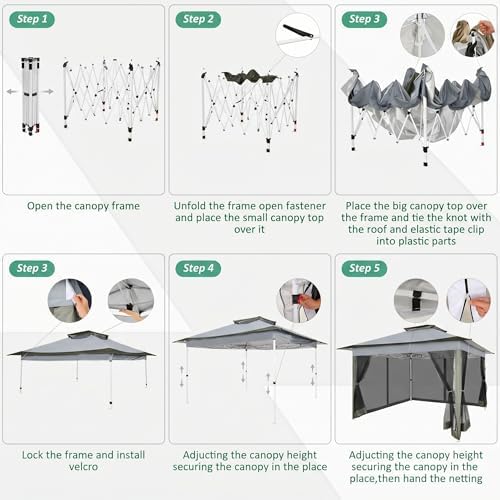 COBIZI 12x12 Pop Up Gazebos On Clearance - Portable Gazebo with Mosquito Nett...